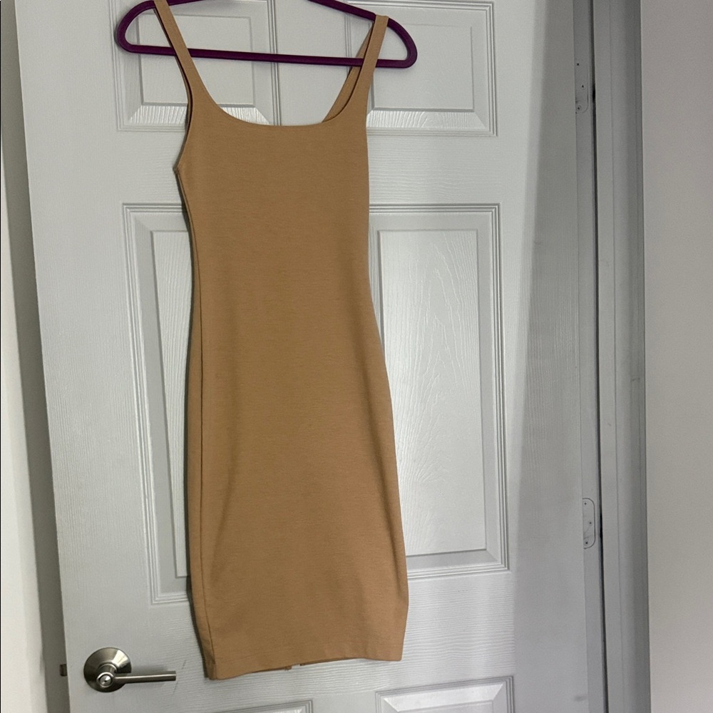 Elegant Tan Sleeveless Dress ZARA
